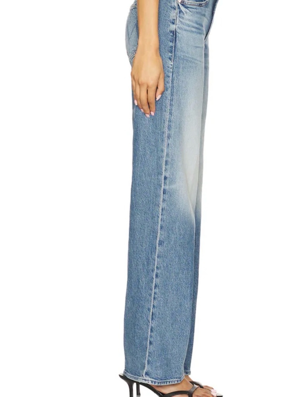 MOTHER Superior Denim Mid Rise Tunnel Vision Sneak in I'm a Winner Size 28 - Picture 4 of 13
